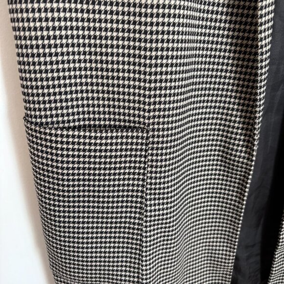 Zara Houndstooth Open Sleeveless Coat - Black & white - size small - Picture 3 of 5